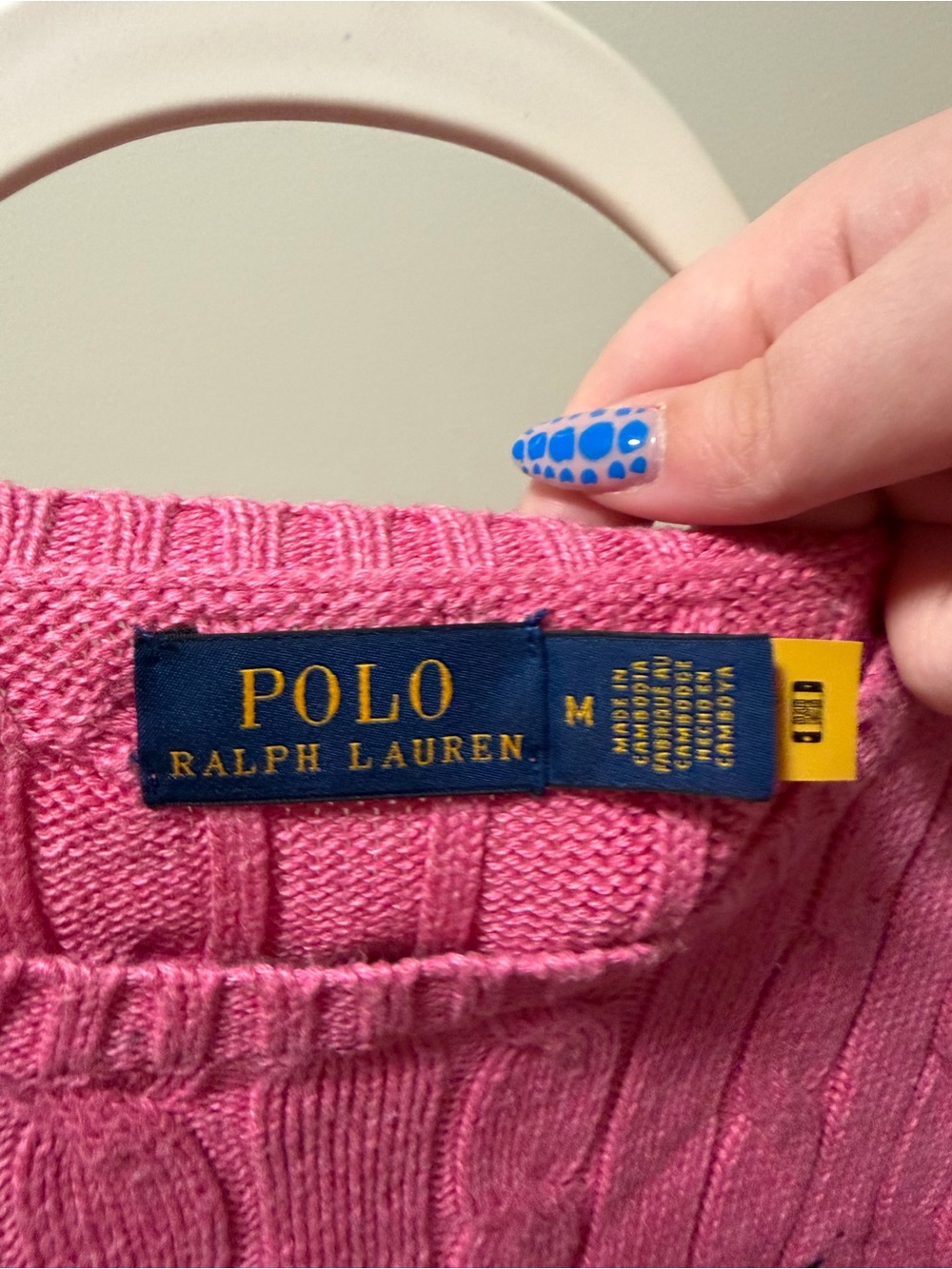 Ralph Lauren Pink Cable-Knit Crewneck Sweater - Picture 4 of 4